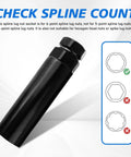 Heavy Duty 6 Spline Lug Nut Socket For Wheel Lock Removal and Fuel Rim Key with Sleek Chrome Finish, detailed 6-point design