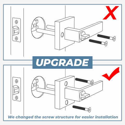Upgrade diagram for Six Pack Passage Door Knobs And Interior Door Levers In Gold Satin Brass Finish Keyless Closet Door Handles.