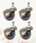 Antique Bronze Swivel Caster Wheels Built For Low Pile Carpet Smooth Slick Rolling Action And Super Quiet Glide set of four