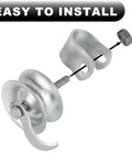 Heavy Duty Sliding Gate Rollers Two Pack With Five Inch Wheels And Two Inch U Brackets Fits One Five Eighth Inch Frame Hot Dipped Galvanized Steel showing a roller with u bracket and hardware.