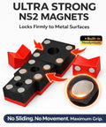 Built Tough Magnetic Ratchet Organizer Set, 3-Piece, Holds 1/4 Inch, 3/8 Inch, and 1/2 Inch Ratchets, magnetic holders