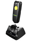 2D Wireless Barcode Scanner With Bluetooth And USB Dock for Inventory Management shown with charging dock