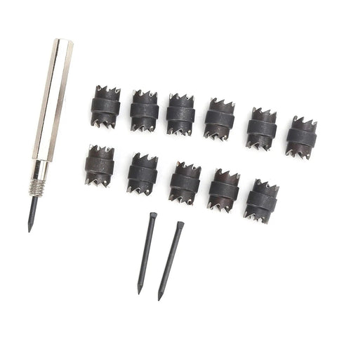 13Piece Spot Weld Cutter Set 3/8 Inch Double Sided Weld Removal Kit with drill bits for metal sheets