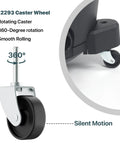 Two Pack Replacement Caster Wheels For Wet Dry Vacuum Cleaners Compatible With Ridgid Craftsman DeWALT Models 12293 close-up