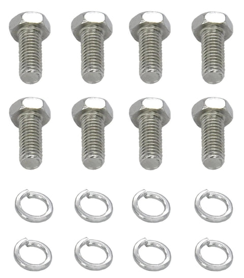 Set of 8 metal bolts with washers for fuel pump module assembly installation
