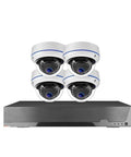Built Different 8Ch Poe Ip Security System With Built In Nvr And Sharp 8Mp Ultra Hd 4K Domes, four cameras with central NVR.
