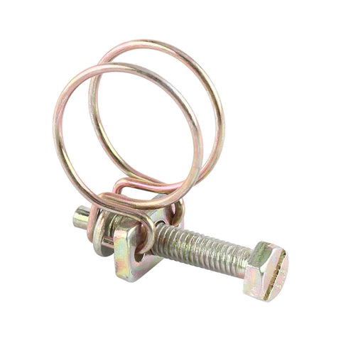 Ten Pieces Stainless Steel Double Wire Hose Clips Adjustable Clamp Set For Water Hose Barb Pipe Fastener Zinc Plated For Strong Clamping Force