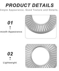 Detailed view of M6 Serrated Spring Washers Locking Stainless Steel 40 Piece Set showing smooth and lightweight texture.