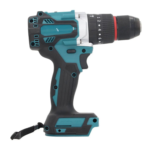 Premium Cordless Drill With Two Variable Speeds And Twenty Three Torque Clutch Modes Featuring A Half Inch Keyless Chuck for heavy duty use.