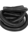 Coiled black 1.5 Inch By 10 Ft Split Wire Loom Flex Guard Convoluted Tubing Heavy Duty Pro Grade Protective Split Cable Sleeves