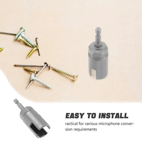 Hex Shank Slotted Wing Nut Socket Wrench For Hurricane Shutters And Panel Nuts A Sweet Upgrade Multi Function Drill Driver close-up with screws