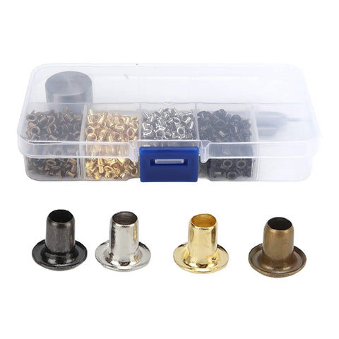 Hardcore 2mm Plated Copper Grommets Kit With 800 Legit Eyelets And Easy Install Tools In A Kickass Storage Box for leather crafts.