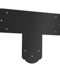 Heavy Duty 6x6 T Bracket Set Eight Black Powder Coated 16 Gauge Steel T Mending Plates Post To Beam Connector With Screws Flat Tie Joint Repair