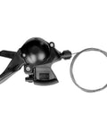 Black SL M315 7 Speed Right Thumb Gear Shifter for Mountain Road and Commuter Bikes with durable inner cable visible