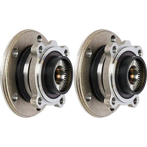 Heavy Duty 2 Piece Front Wheel Bearing And Hub Assembly Pair with direct fit for easy DIY install and smooth rotation.