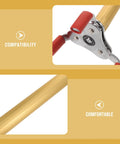Close-up of Ladder Free Smoke Detector Remover Tool Aluminum Alloy Transducer Gripper showing detailed grip and compatibility features.