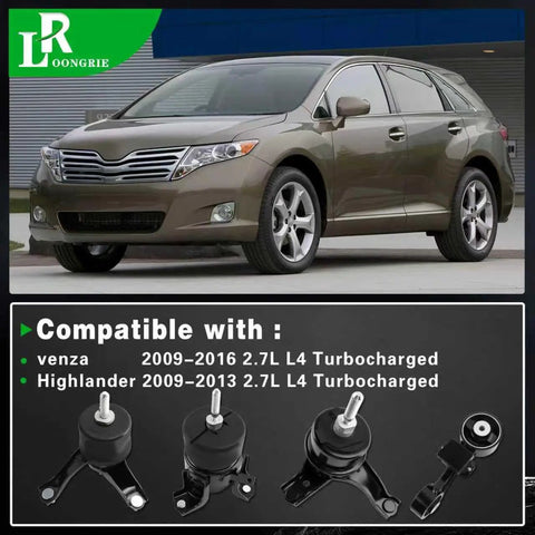 Tough Built Engine Motor And Transmission Mount Set For Toyota Camry 2007 Through 2011, heavy duty rubber mounts in front of Venza.