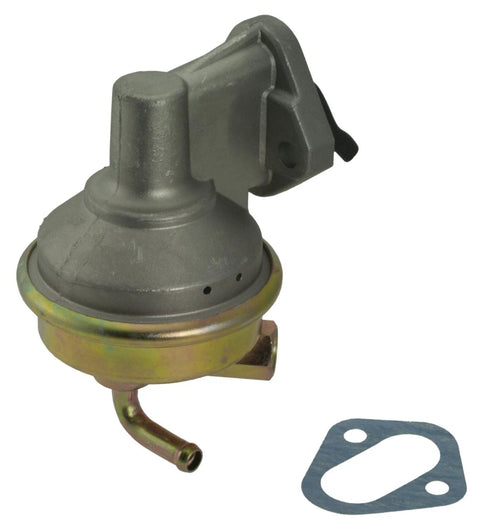 Mechanical Fuel Pump System Replacement for Classic GM rides and trucks with gasket, visible in metallic finish