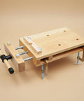 Solid Beech Wood Portable Workbench Vise And Bench Clamp Tool For DIY Pros, 460x365x70mm, compact design for repairs.