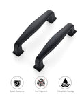 30 Pack Solid 3 Inch Cabinet Handles Matte Black Zinc Alloy Pulls with scratch resistance, anti-fingerprint, and oleophobic coating