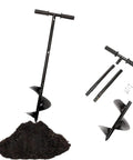 Easy To Use Outdoor Compost Aerator Tool For Manual Turning And Stirring Rotating Aerator with steel spiral.