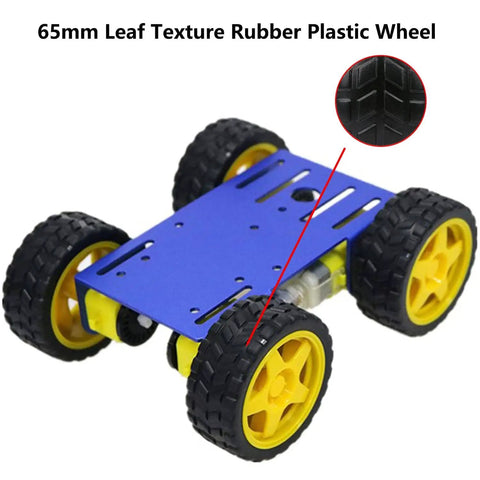 Dope Smart Robot Car Chassis Kit With Speed Encoder TT Motors 4WD Leaf Texture Wheels Metal Panel Platform For Arduino Raspberry Pi Microbit Educational Teaching Kit Blue
