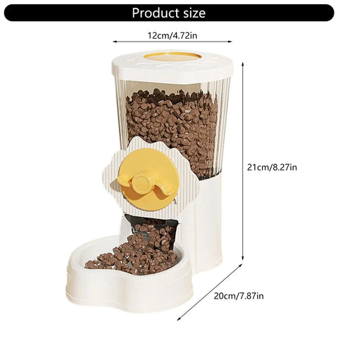 Automatic Pet Water Dispenser And Food Feeder Combo With Leakproof Wide Mouth Jar Easy Screw Mount For Cages Keeps Your Furkids Fully Quenched All Day Long, showing dimensions, features food compartment.