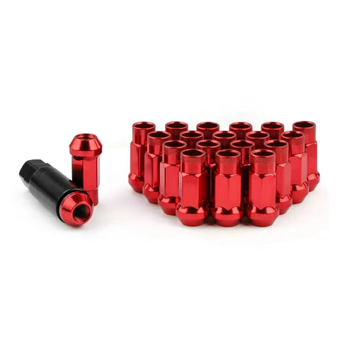 Custom Ride Upgrade Wheel Hub Screws And Hexagonal Bolts M12x1.5 Lightweight Racing Hardware red titanium coated bolts set.