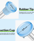Rubber tip and suction cup design for Rock Solid Adjustable Toilet Safety Rails For Seniors 300 Lbs Capacity Bathroom Assist Grab Bars.