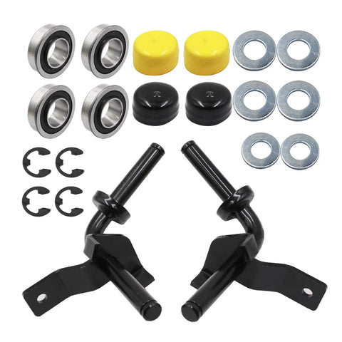 Replacement Steering Spindle Kit Compatible With John Deere Lawn Tractors La100 La110 La120 La130 La140 La150 La160 La175 D100 D110 D120 D130 D140 D150 D160 D170 S240 includes bearings and caps.