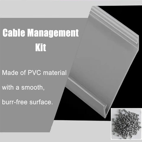 Open Slot Cable Raceway Kit With Reverse Snap Cover, 10 Pack, PVC material with smooth burr-free surface details