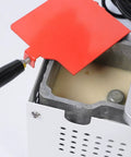 Portable Manual Edge Banding Machine glue compartment detail, 10 to 45 millimeters banding tape glue system, 110V 765W capacity.