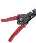 Heavy Duty Adjustable Wire Stripper Tool With Comfortable Grip Designed For Electricians And DIY Enthusiasts To Slice Cable Safely and Make Your Home Projects A Breeze Without Ruining The Wires, close-up angle.