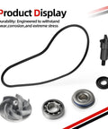 Top Shelf Badass High Performance Water Pump Impeller and Shaft Assembly with Bearing Seal Kit Replacement for UTV showing components.