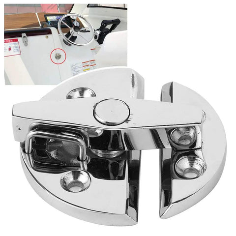 Tough As Nails Turn Button Latch Lock Featuring A Positive Stop Mechanism Built From Marine Grade 316 Stainless Steel for boat hatches.