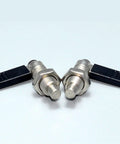 Heavy Duty Lever Indexing Plunger Pin With M20x1.5 Fine Thread and Snug Compression Spring stays dead nuts secure at 180 degrees, shown from the front.