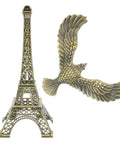 Hella Impressive Balancing Eagle Sculpture Desk Flex For Home Office Tabletop Shelf Decor Solid Wooden Base Centerpiece with Eiffel Tower.