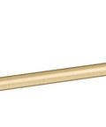 Eclectic 24 Inch Towel Bar In Vibrant Brushe Finish, sleek stainless steel modern transitional wall mount towel rack angle view