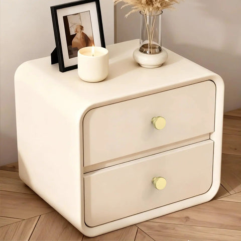 Thirty Piece Set of Slick Brushed Gold Cabinet Knobs With Knurled Textured Grip Heavy Duty Kitchen and Cabinet Hardware on drawers.