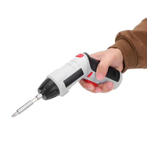 Heavy Duty Cordless Electric Drill And Driver Combo Kit with slick operation, shown in hand with adjustable bit.