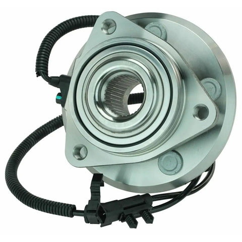 Front Wheel Hub Bearing Assembly 2 Piece Kit For Dodge Nitro Jeep with precision machined components and wiring harness.