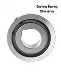 A1747 Sprag One Way Clutch Bearing Plug And Play Replacement For Heavy Duty Motors And Transmissions With Smooth Freewheel Operation and Tough As Nails Durability, CK-A series, showing front view and steel material.