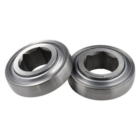 Set Of Two Heavy Duty Hex Bore Bearings Built Tough For Farm Grinds Corrosion Resistant Design for John Deere and Case Balers