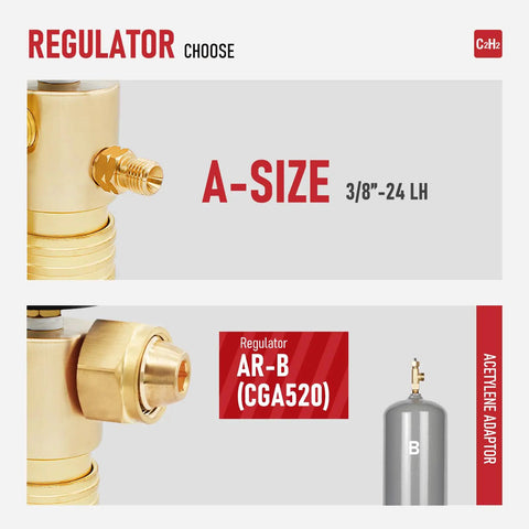 Oxy Fuel Welding And Cutting Torch Kit With X-3B Air Acetylene System, B Type Regulator And Tips, Cylinders Not Included, Pro Grade