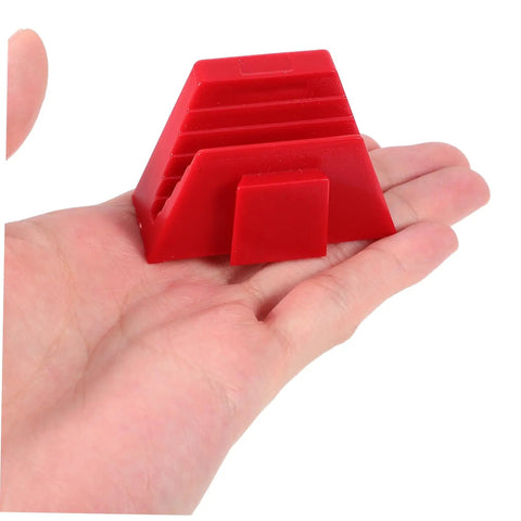 Red 12 Piece Modular Wrench Organizer Tray For Workbenches Garages And DIY Projects Durable Plastic Tool Holder in hand