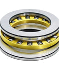 Heavy Duty Thrust Cylindrical Roller Bearing Matches 81113 81114 81115 81116 81117 81118M 90X120X22 showing silver and yellow rollers.