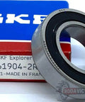 Precision Sealed Thin Section Deep Groove Radial Ball Bearing 6904-2RS1 with rubber seals and 20x37x9 mm dimensions.
