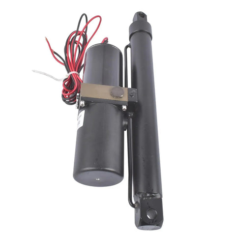Battle Ready 1700 Lbs 12 Inch Hydraulic Linear Actuator 12 Volt Straight Push Lift Rig for utility gear shown from top view.