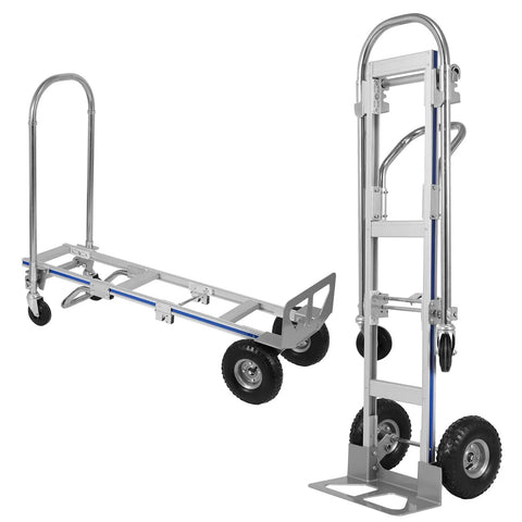 Lightweight Cargo Trolley With Rust Proof Build Wear Resistant Cart That Converts From Two Wheel Upright To Four Wheel Platform