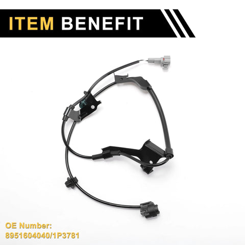 ABS wheel speed sensor with wiring harness and mounting bracket for Toyota Tacoma 2005–2015, front-left